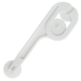 Ateco Fondant Cutter & Embosser, 3 Interchangeable Wheels, Food Grade Plastic,White