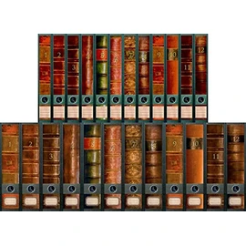 File Art - design stickers for 12 large + 12 thin A4 files - theme "Folio" as collection by a-m-w-shop