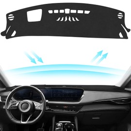 PeakPurit Black Dashboard Dash Board Cover Mat Carpet for Buick 2024 2025 2026 Envision Accessories (with HUD) Dash Cover Flannel Material Dash Mat Sunshade