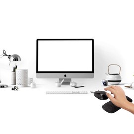 1InTheOffice Keyboard Wrist Rest, Beaded Wrist Support Pad Ergobeads, Black