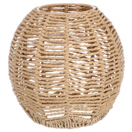 Holibanna Imitation Rattan Lampshade Farmhouse Hallway Lighting Lampshade Wicker Woven Lamp Cover Shades Imitation Rope Grass and Vines Light Shade