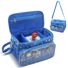 Taladad for Tonies Carrying Case, Toniebox Case for Tonies Figures,Tonie Characters, Tonies Storage and Organizer with Shoulder Strap,Tonies Box Starter Set,Tonies Headphones Bag (Blue note)