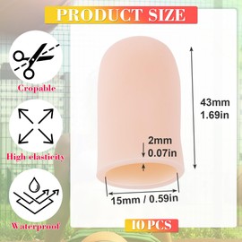 Joez Wonderful 10pcs Gel Finger Cots, Silicone Finger Covers, Thumb Protector Finger Support Protector Caps Gloves