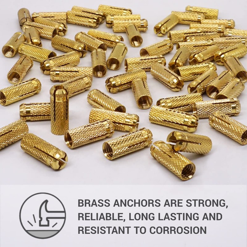 SKIR'CO (Pack of 30) Brass Drop in Anchor M10 x