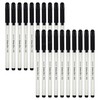 DOLLAR ClearStic Ballpoint Pens, BLACK, Medium Point (1.0mm), Pack of