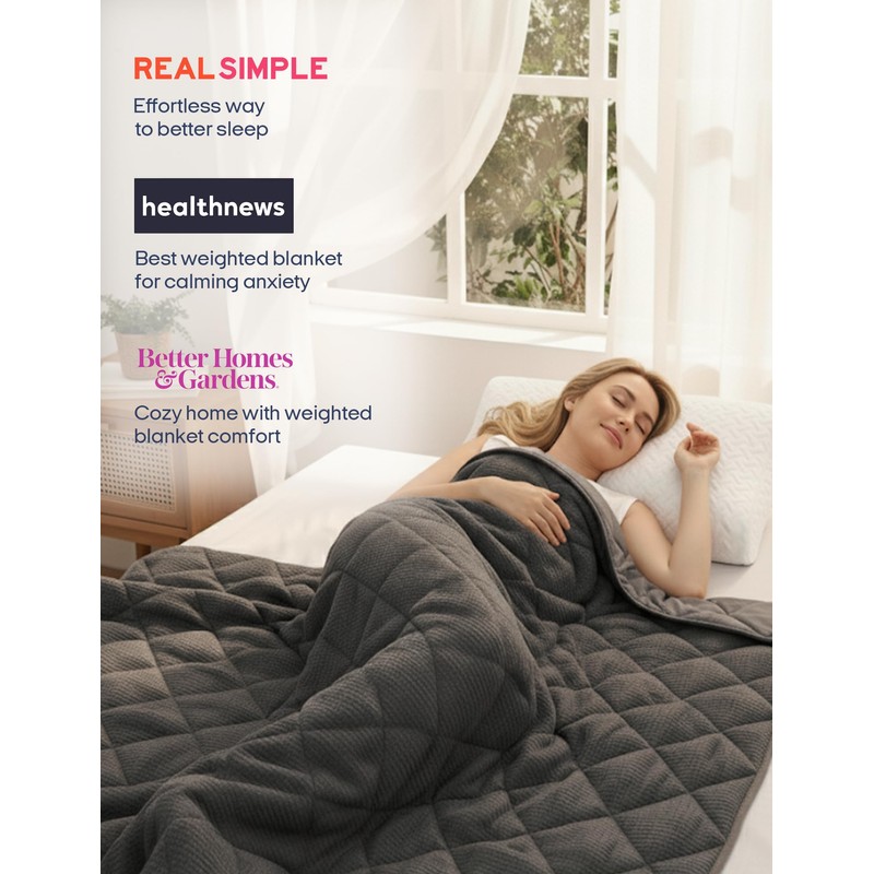 ZonLi Weighted Blanket Quilted for Adults, Queen Size Thick Cotton