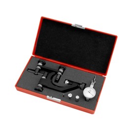 QWORK Test Dial Indicator, 0.03'' x 0.0005'' Resolution with Indicator Holder, Case Included