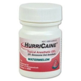 HurriCaine 20% Benzocaine Oral Topical Anesthetic Gel Watermelon 1 OZ