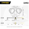 Cressi Samoa Mask - Diving And Snorkelling Mask, Transparent/Pink, One