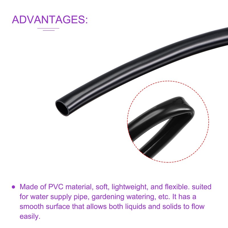 DMiotech 5 mm ID 6 mm AD Flexible PVC Hose