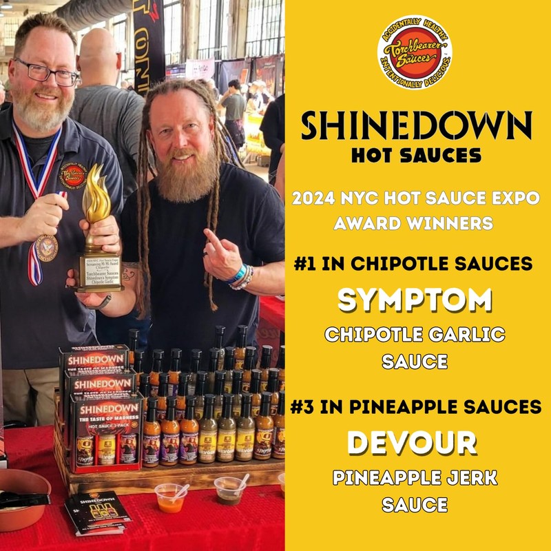 Torchbearer Sauces Shinedown's Taste of Madness Hot Sauce Variety 3