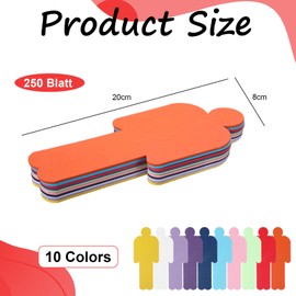 Set of 250 Presentation Cards for People, Flipchart, Paper, Flashcards, Teacher Supplies, Index Cards, Vocabulary Cards, Presentation Cards for Writing on for Study, Office, School, Moderation (10