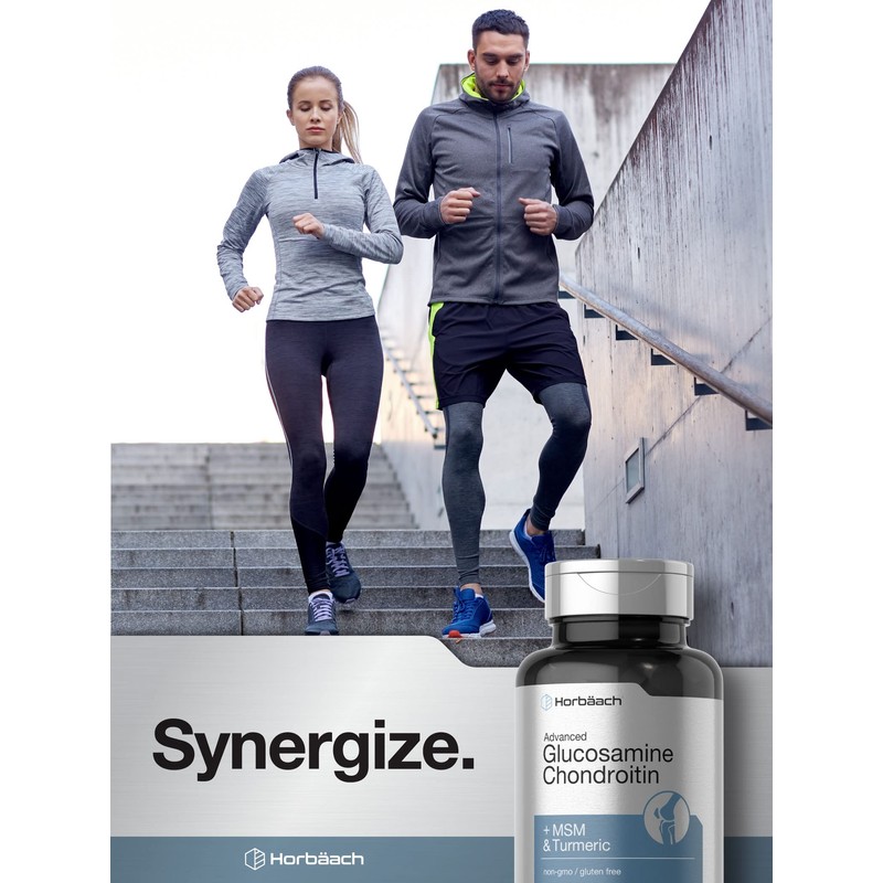 Horbäach Glucosamine Chondroitin | Plus MSM & Turmeric | 180