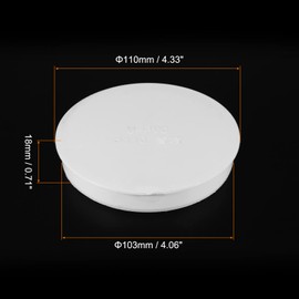 PATIKIL 103mm OD Pipe Hole Plugs, 2 Pack Round Fencing Post Tubing Insert Cover Pipe End Cap for Pipeline Protection, White