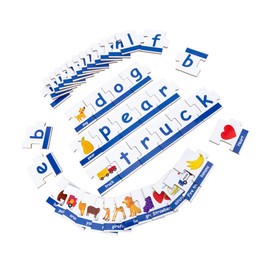 KONTONTY 90-Piece Alphabet Spelling Puzzle for Boys and Girls Educational Word Recognition Letter Learning Toy for Early Childhood Development Cognitive Plaything for Interactive Learning