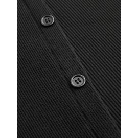 CIDER Asymmetrical Neck Long Sleeve Crop Tops for Women Crew Neck Dressy Top with Scarf Black