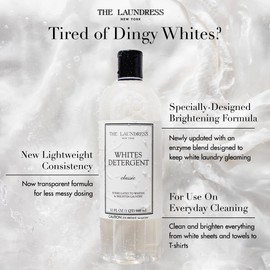 The Laundress Whites Detergent, Concentrated Laundry Detergent Liquid, Whiten & Brighten Clothes, Tough on Stains, Classic Scent, 32 oz.