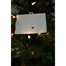 NORTH DAKOTA STATE OUTLINE BISMARCK HEART HOLIDAY ORNAMENT USA PR244-ND