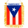 Puerto Rico Country Flag Mini Fringed Banner to Hang on