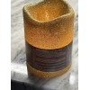 Luminara 3x4 Inch Gold Flameless Led Pillar Candle w, Battery