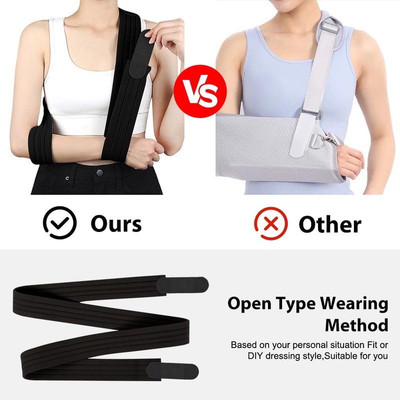 Aoreun Arm Sling, Shoulder Adjustable Arm Shoulder Sling 160 cm,