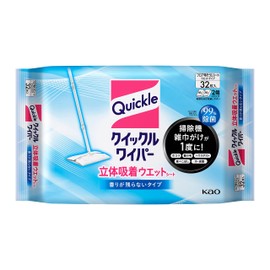 [Large Volume] Quickle Wipers Floor Cleaning 3D Absorbing Wet Towels (32 Sheets)