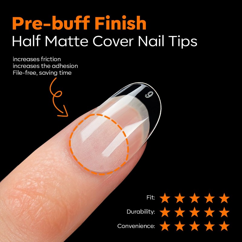 Modelones Nail Tips, 216 Pieces, Full Cover Nail Tips Set,