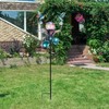 VCUTEKA Solar Lights Outdoor Metal Garden Stake Waterproof Crackle Glass