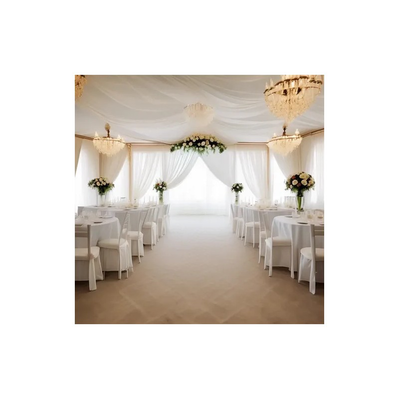 Rollo De Tela Organza Decoración De Bodas 10 M