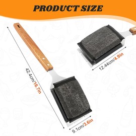 Quixleen Replaceable Grill Brush BBQ Cleaner Brush for All Grill Types Barbecue Cleaner with 1 PCS Replacement Cleaning Head, Safe, Durable and Unique Grill Brush for Outdoor Grill