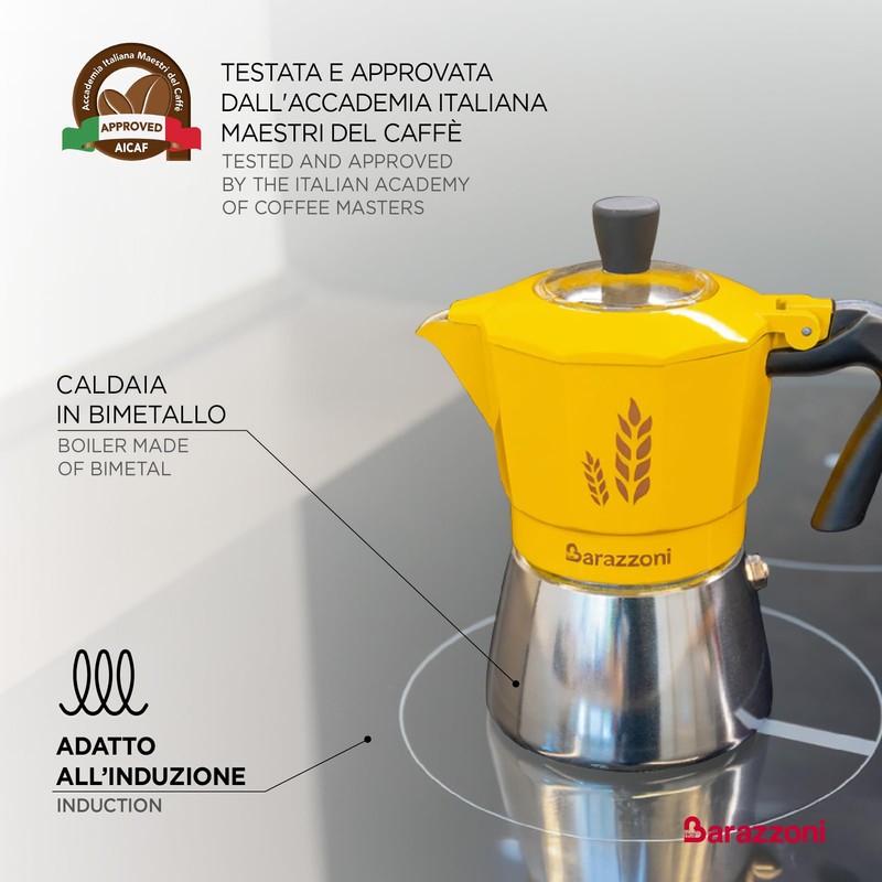 Barazzoni Barley Holder 2 TZ Suitable for Induction Cookers Steel
