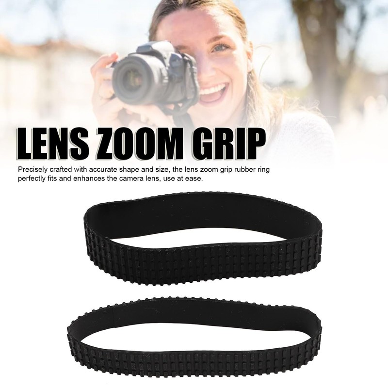 Lens Zoom Grip Rubber Ring Replacement Part with Camera Grip