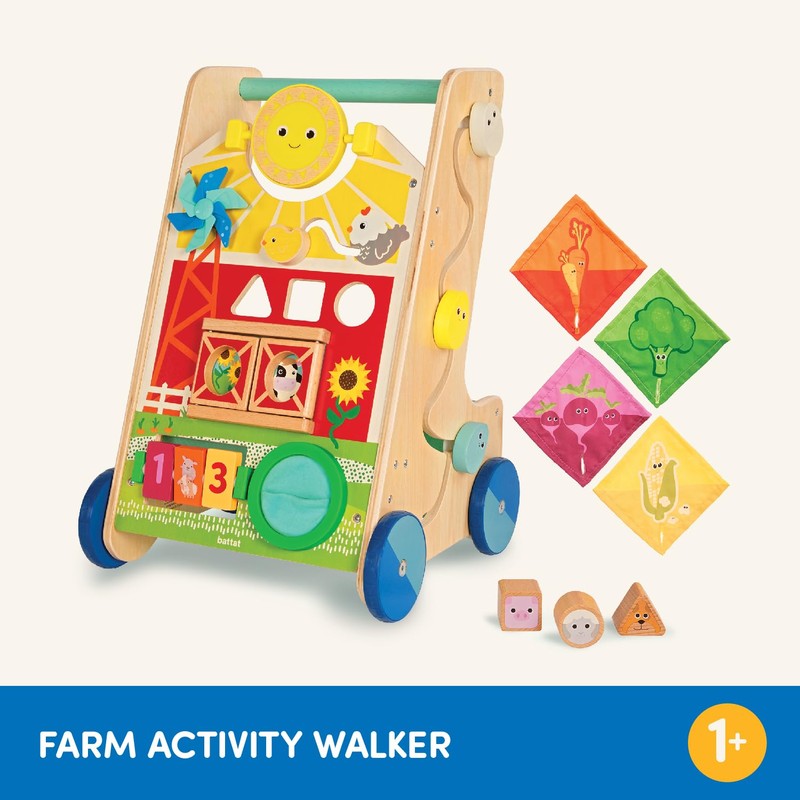 Battat – Wooden Activity Walker – 9 Educational Activities –