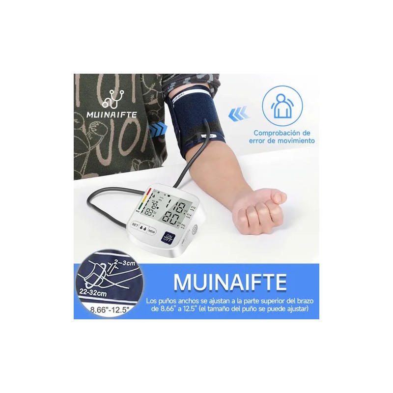1pcs Digital Arterial Medidores Depresión Brazo Aparato Chec Blanco