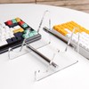 SUEHIODHY 2段キーボードディスプレイスタンド クリアアクリルタブレットスタンド メカニカルキーボードホルダー タブレット写真フレーム用ストレージスタンド