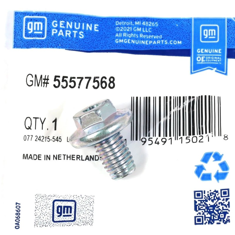 Tapón de drenaje de aceite de motor genuino OEM GM