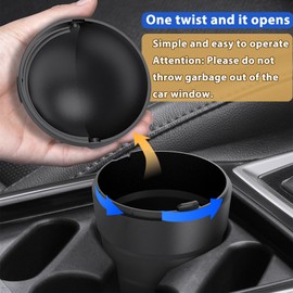 VBGURR Car Bin with Trash Bags，Cute Car Trash Can with Lid，Flip-top Design Car Bins for Front of Car，Small Trash Can for Car, Office, Home (2 PCS Car Bin with 10 Rolls Trash Bags)