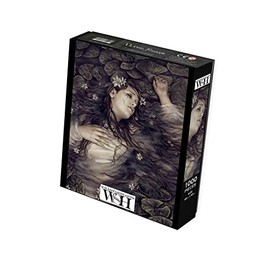 Ophelia 1000 Piece Jigsaw Puzzle, Victoria Frances Artwork Gothic Occult Dark Fantasy Print (Includes Poster Puzzle Guide)