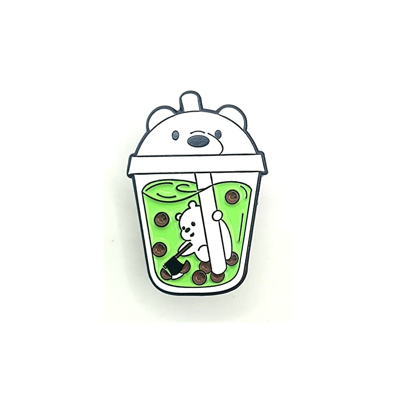 Cute Panda Chinese Bubble Fun Tea Metal Enamel Pin Badge