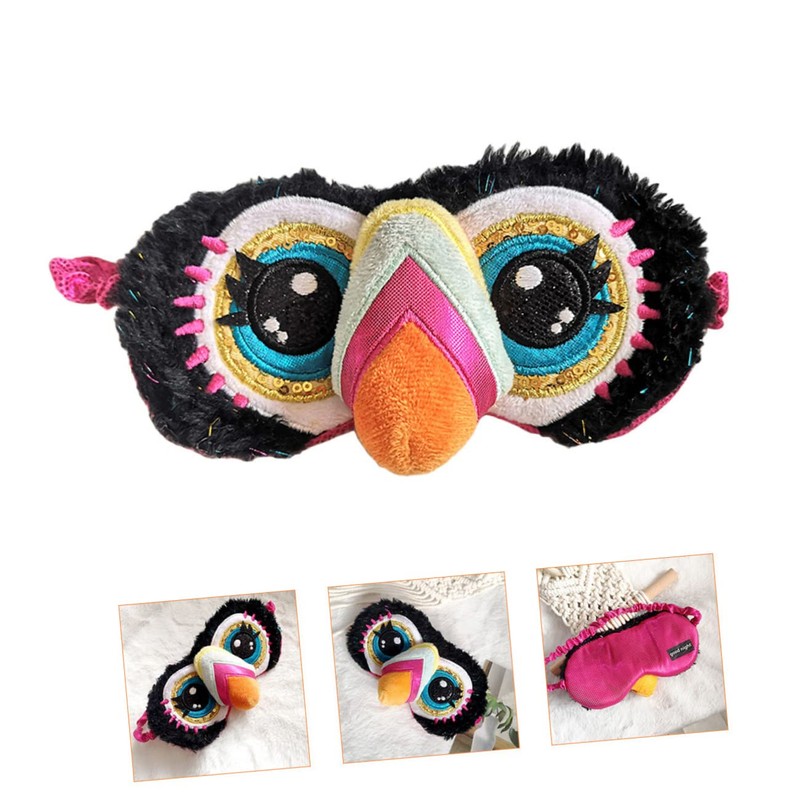 TOVINANNA Adorable Animal Pattern Eye Mask for Sleeping Soft Plush
