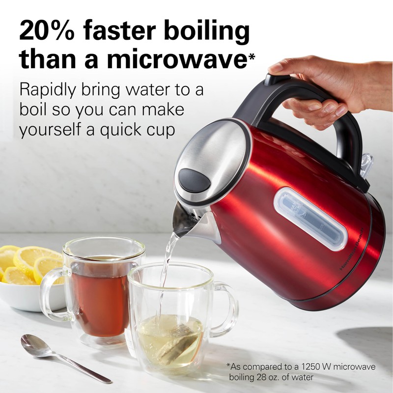 Hamilton Beach Electric Tea Kettle, Water Boiler & Heater, 1.7