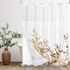 Tititex No Hooks Snap in Liner Tan Eucalyptus Leaves Shower