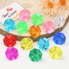 DAHI Decorative Diamonds 35 Pieces 32 mm Acrylic Crystal Table Decoration Confetti Wedding Decoration (32 mm Colourful)