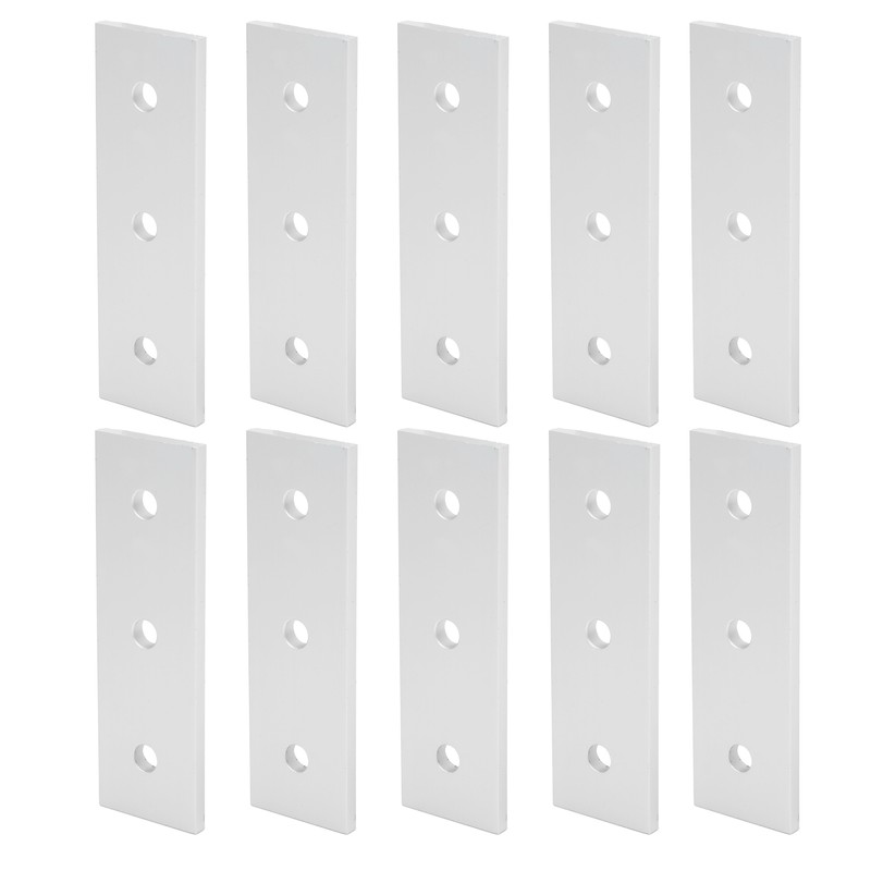 10pcs Aluminum Flat Connecting Joining Plate Flat Straight Mending Joining
