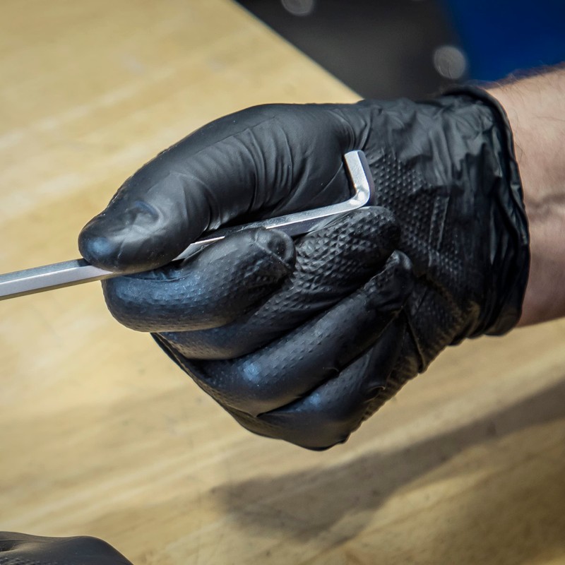 Sealey Black Diamond Grip Extra-Thick Nitrile Powder-Free Gloves X-Large -