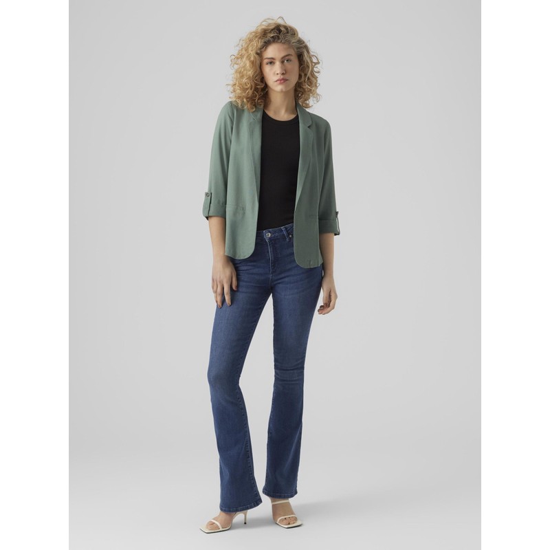 VERO MODA Damen Blazer VMJesmilo Sakko mit Dreiviertel-Ärmeln 10279700 Laurel