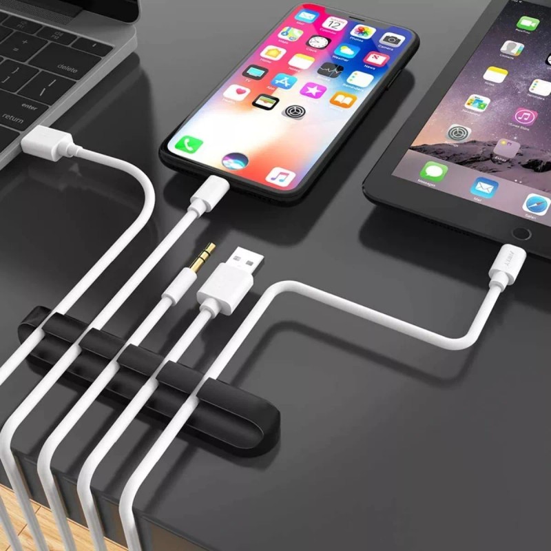 Veraly Organizador De Cables Adherible Silicón Oficina Hogar 1 Pz
