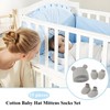 Cotton Baby Mittens Hats Socks - Anti Scratch Baby Girl
