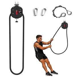 Endless Rope Trainer, Portable Pulley System with Adjustable Resistance, Home Gym Suspension Infinity Rope with 14 FT Closed-Loop, for Grip, Arms, Back, Body Coordination Exercises