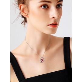 Qyvit Cardinal Necklace for Women Sterling Silver Heart Cardinal Pendant Necklace Memorial Cardinals Appear When Angels Are Near Cardinal Jewelry